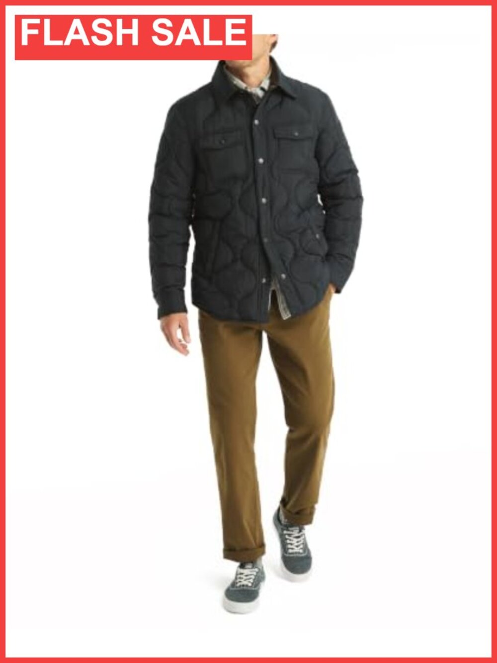 Nautica Tempasphere Quilted Shirt Jacket Button-Front